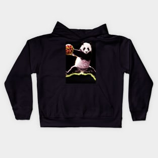 Basketball Dunk Panda Kids Hoodie